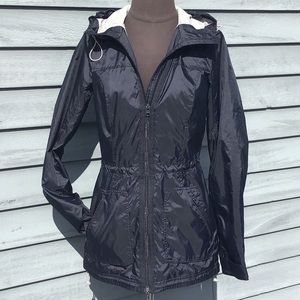 Abercrombie & Fitch Navy Blue Hooded Windbreaker Size Small